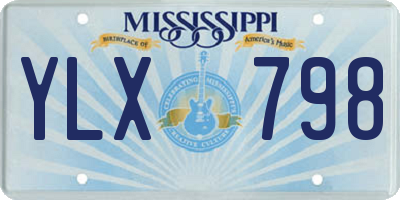 MS license plate YLX798