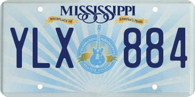 MS license plate YLX884