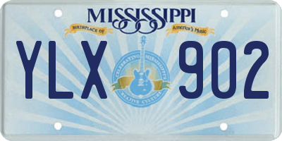 MS license plate YLX902