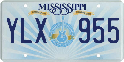 MS license plate YLX955