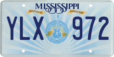 MS license plate YLX972