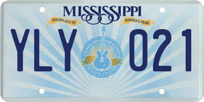 MS license plate YLY021