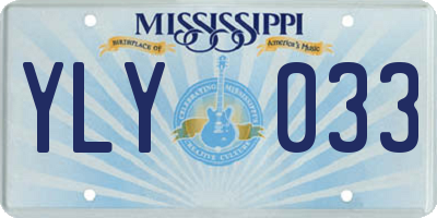 MS license plate YLY033