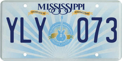 MS license plate YLY073