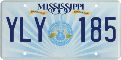 MS license plate YLY185