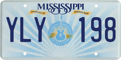 MS license plate YLY198