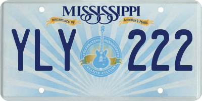 MS license plate YLY222