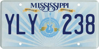MS license plate YLY238