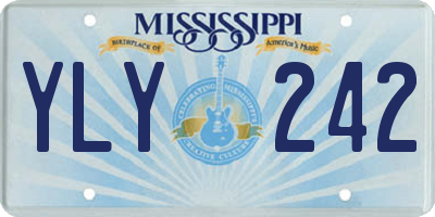 MS license plate YLY242