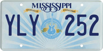MS license plate YLY252