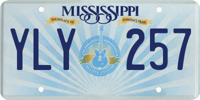 MS license plate YLY257