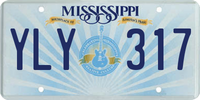 MS license plate YLY317