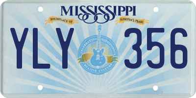 MS license plate YLY356