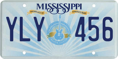 MS license plate YLY456