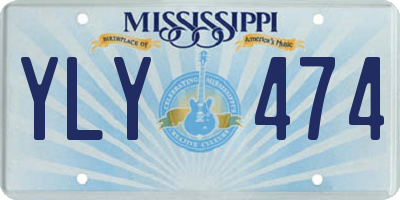 MS license plate YLY474