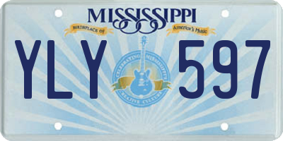 MS license plate YLY597