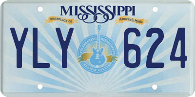 MS license plate YLY624