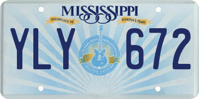 MS license plate YLY672
