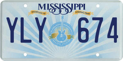 MS license plate YLY674