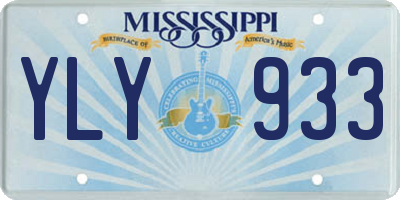 MS license plate YLY933