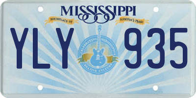 MS license plate YLY935