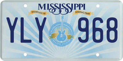 MS license plate YLY968