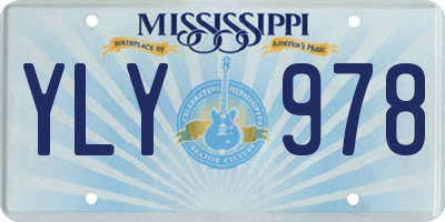 MS license plate YLY978