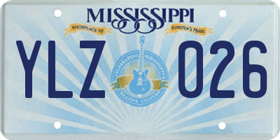 MS license plate YLZ026