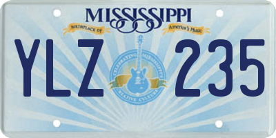 MS license plate YLZ235