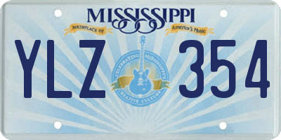 MS license plate YLZ354