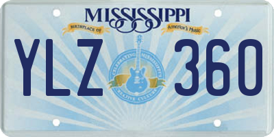 MS license plate YLZ360