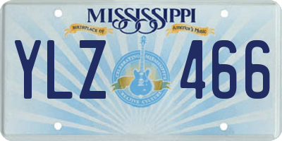 MS license plate YLZ466