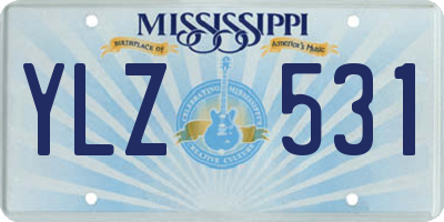 MS license plate YLZ531