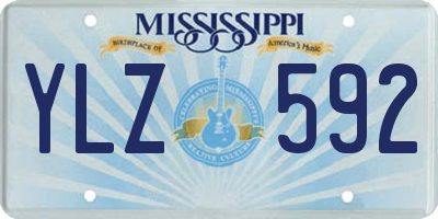 MS license plate YLZ592