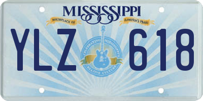 MS license plate YLZ618
