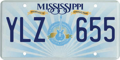 MS license plate YLZ655