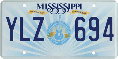 MS license plate YLZ694