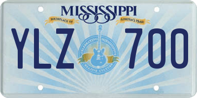 MS license plate YLZ700