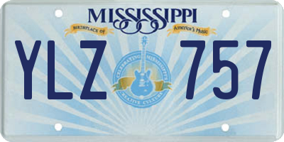 MS license plate YLZ757