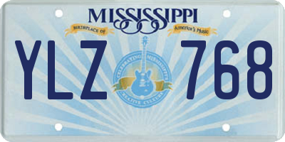 MS license plate YLZ768
