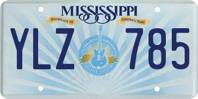 MS license plate YLZ785