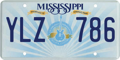 MS license plate YLZ786