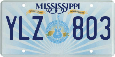 MS license plate YLZ803