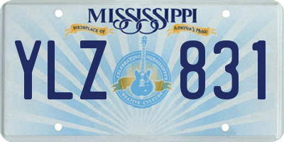 MS license plate YLZ831