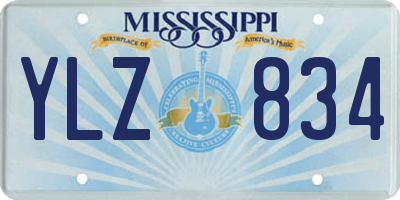 MS license plate YLZ834