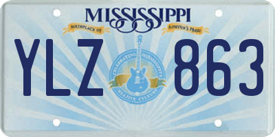 MS license plate YLZ863