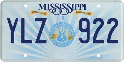 MS license plate YLZ922