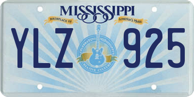 MS license plate YLZ925