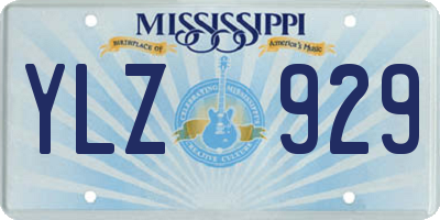 MS license plate YLZ929