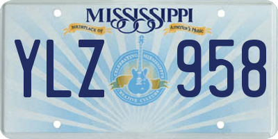 MS license plate YLZ958